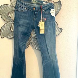 Low rider boot cut jean